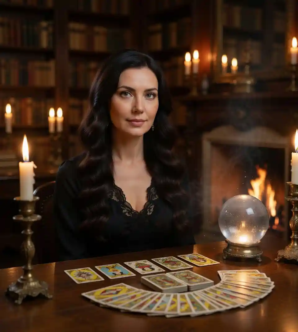 Таролог раскладывает карты